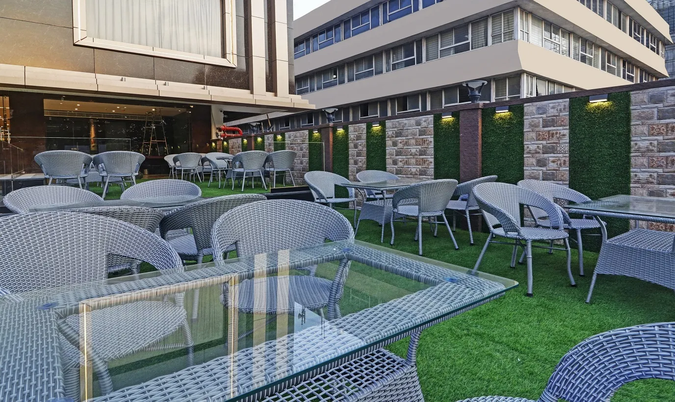 Guests dining at the restaurant